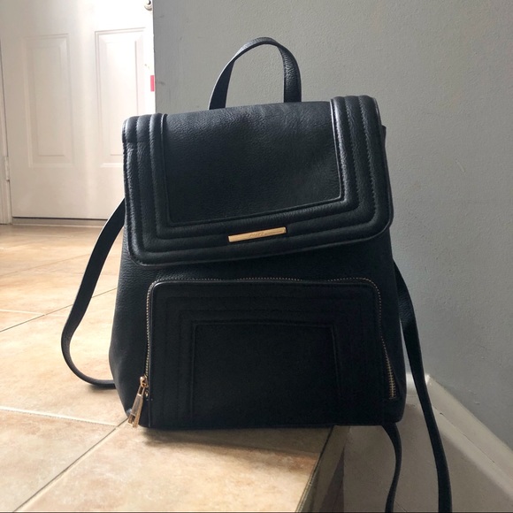 ALDO Faux Leather Backpack (Black and Gold) - Picture 3 of 3